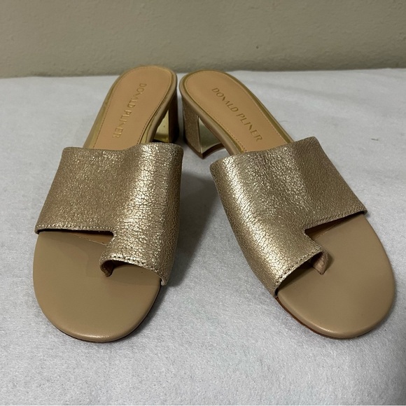 Donald Pliner Melrose Vintage Metallic Low Heels Platino size 8 - Picture 4 of 11